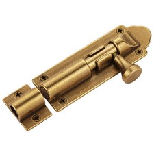 Runningfish Solid Cast Brass Barrel Bolt, Antique Brass Door Slide Latch Lock...