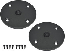 2PCS M20 Speaker Stand Adapter Metal Top Hat 105x25mm Sub Pole Mount Black