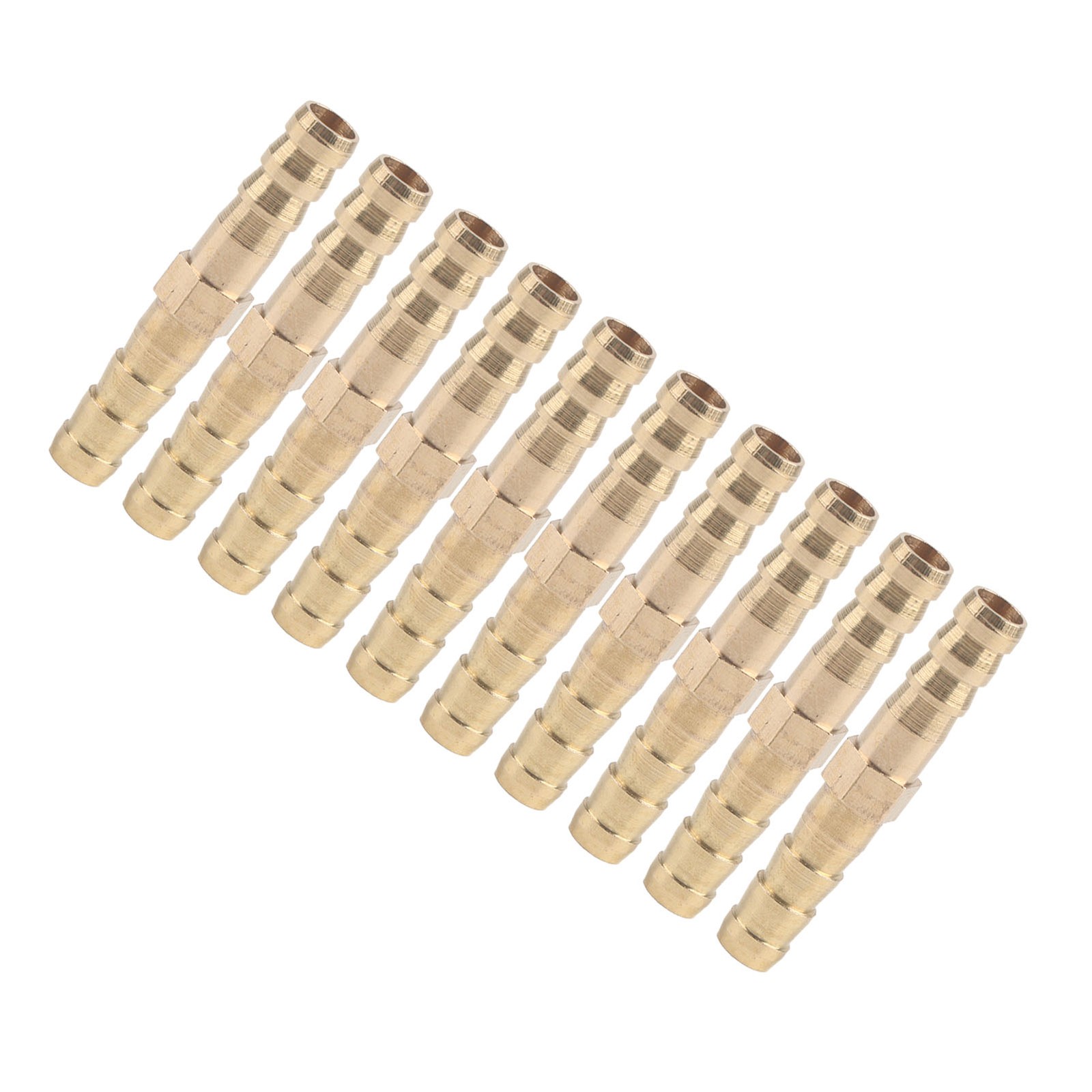 Brass Barbed Straight 2-Way Pipe Connector Tube Joiner Fitting
