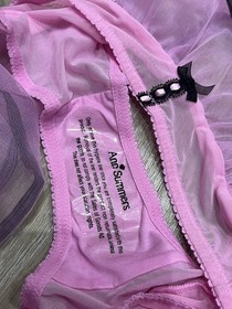 Ann Summers Candy Pink Corset & Tutu Brief Size 16-18 - Retro Vintage Rare