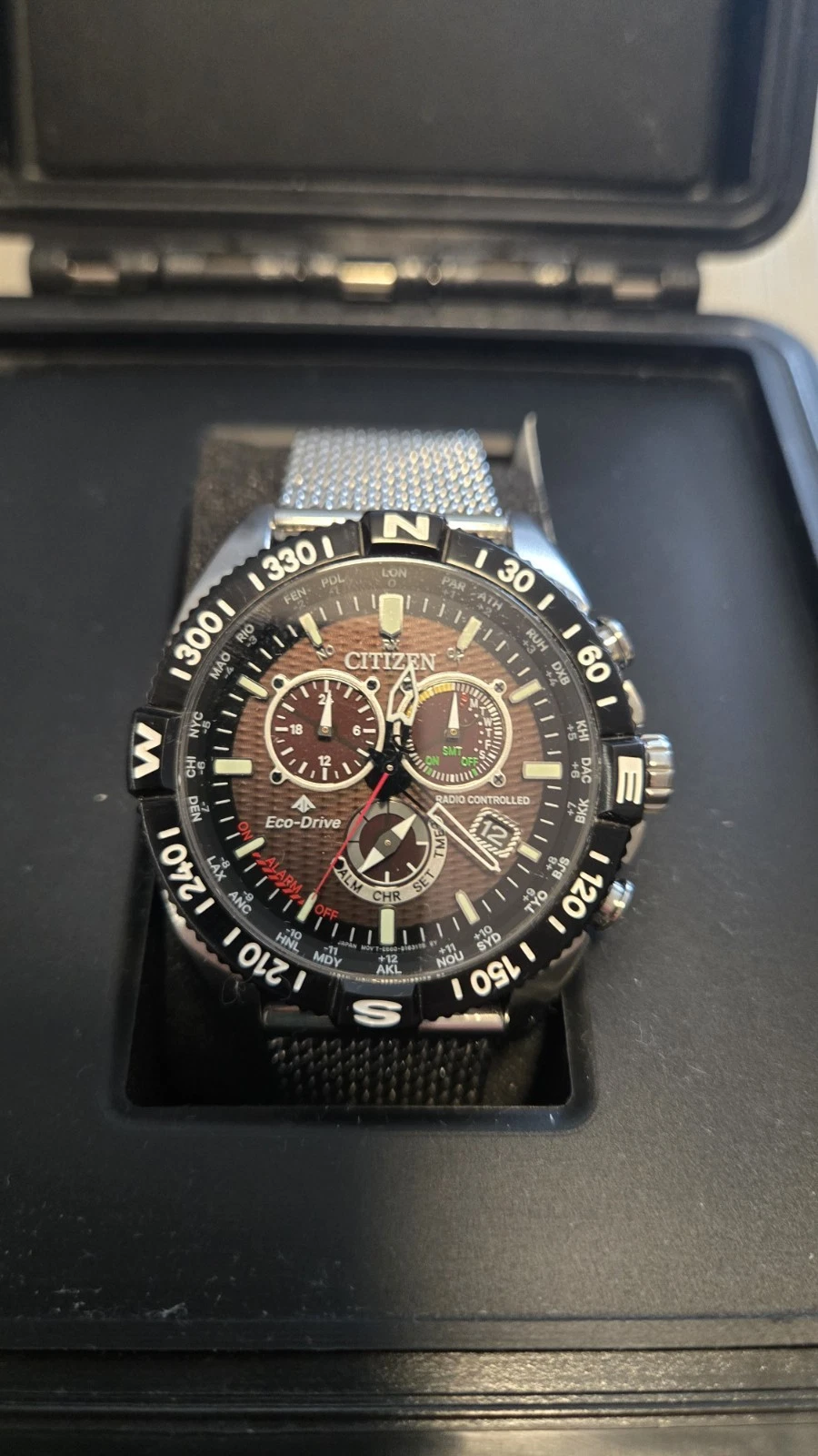 Citizen CB5840-59E Promaster Navihawk Radio Controlled World T. Eco-Drive Watch