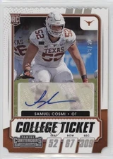 2021 Contenders Draft Picks Ticket Stub 9/52 Samuel Cosmi Rookie Auto RC wd9