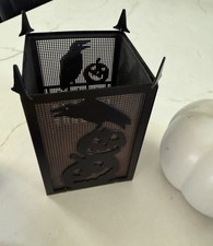 Seasonal Halloween Assorted Lot of 7 Decor Pumpkin Crow Haunted Candle Holder