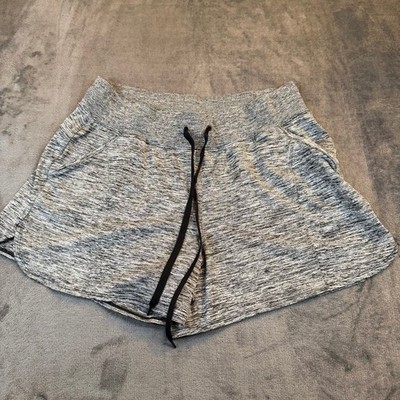Tek Gear Dry Tek Athletic Shorts Womens Large Gray Space Dye Pockets