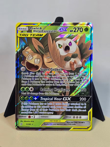 Pokemon TCG Rowlet & Alolan Exeggutor GX 1/236 SM - Unified Minds