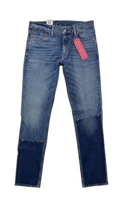 Levi's Classic 511 Slim Fit Retro Style Patchwork Distressed Denim Jeans Size 32