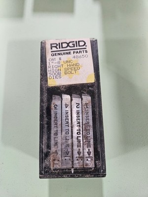 Ridgid 48650    1''-8 thread,UNC - Right Hand, 500B Bolt Dies - High Speed