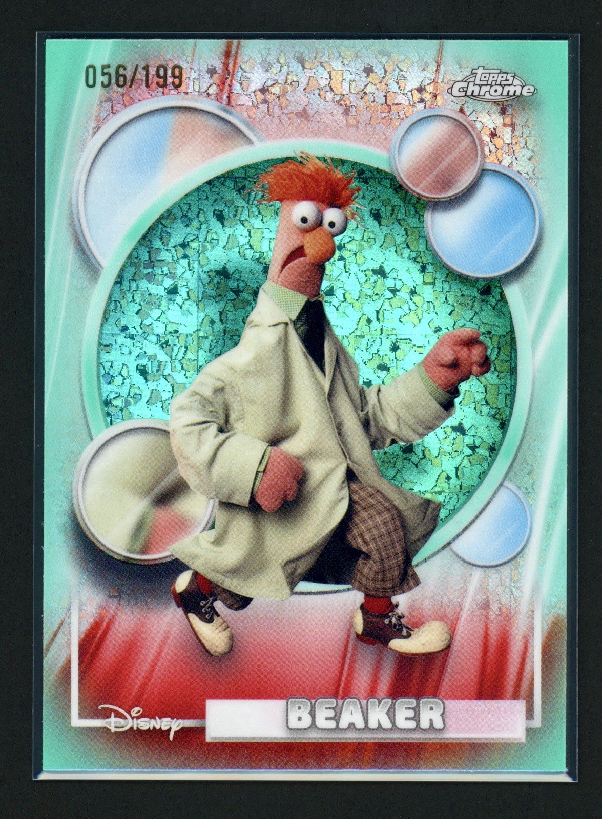 2026 Topps Chrome Disney #59 Beaker Aqua Mini Diamond Refractor #/199