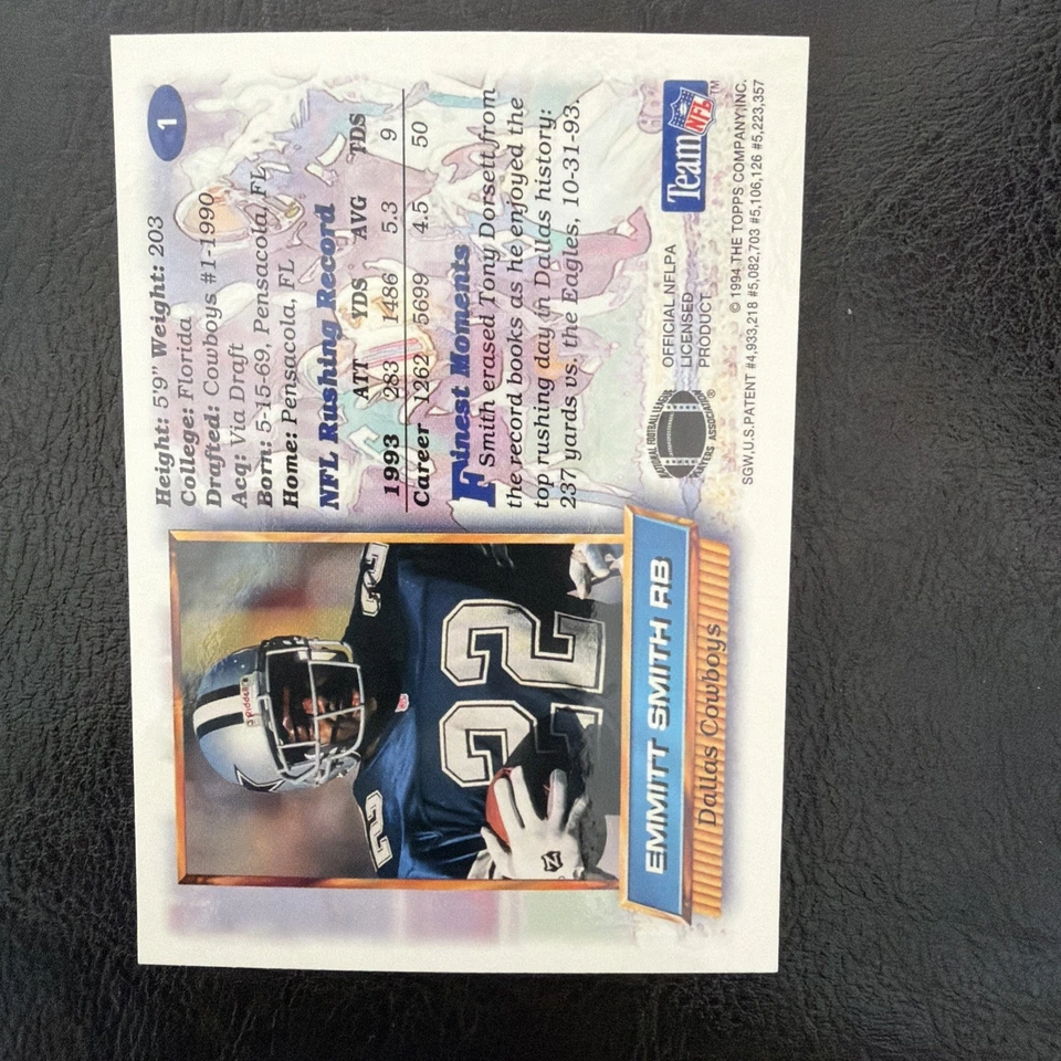 1994 Topps Finest Football card complete Set 1-220 Ungraded Binder Very Good. - Image 2 of 2