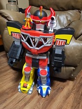 HUGE 2015 Fisher-Price Power Rangers Morphin Megazord 27" 2 Figures