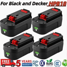 1/4PACK 8.0Ah w/LED Battery 18V for Black &Decker HPB18 HPB18-OPE 244760-00A