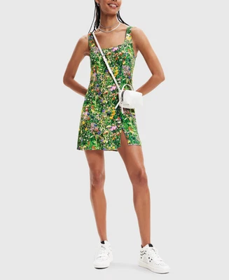 Desigual Damen Minikleid Floral A-Linie Eckiger Ausschnitt 23SWVW54  - Bild 1 von 4