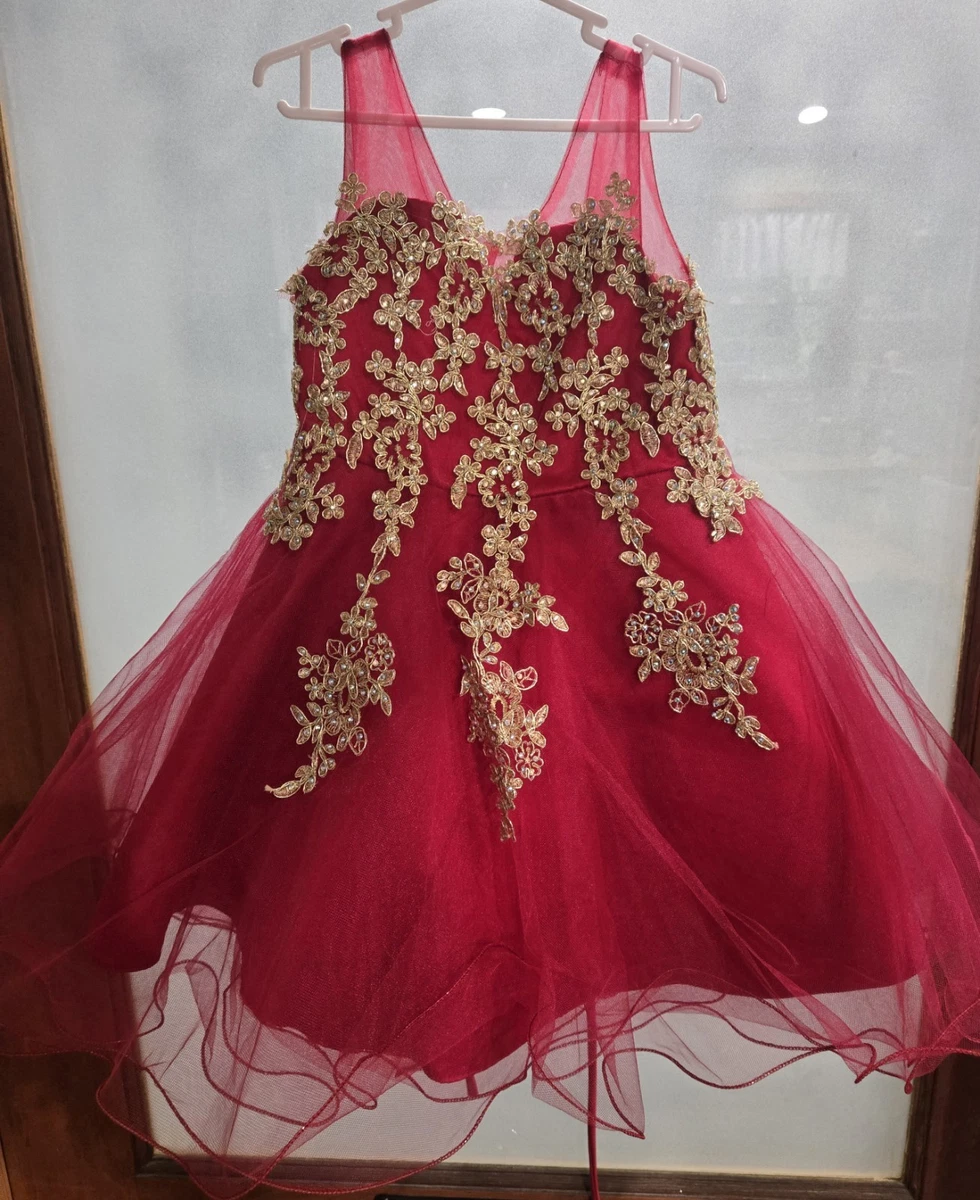 formal girls red dress Flower Girl Wear for for sale red dress for kid girl