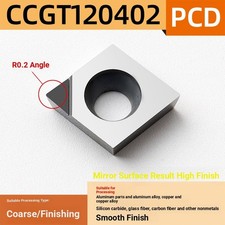 CCGT1204 PCD Inserts 0.2/0.4/0.8mm Radius - 10pcs/Box Multi-Option