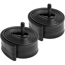 2-PCS 24" Bike Tubes 24x1.75/2.125 AV32mm Schrader Valve 24x1.75/2.125, black
