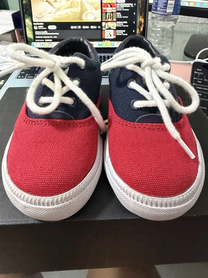 Tênis Polo Ralph Lauren bebê multicolorido 3 veludo colorblock - Imagem 3 de 4