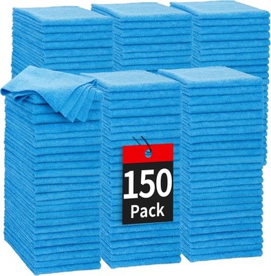 150 Pack Cleaning Rags Microfiber Towels, Bulk All-Purpose Microfiber 11.5''*11.5