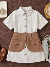 Striped Shirt and Belly Band Set
