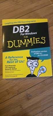 DB2 For Windows For Dummies Reference Book by Zikopoulos + Bonus CD-ROM