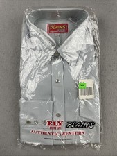 Ely Plains Authentic Western Pearl Snap Long Sleeve Mens Shirt 16.5 - 34 NOS