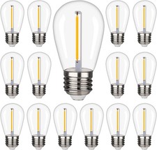 Waterproof Shatterproof S14 LED Bulb,String Light Bulbs 1W Equal to 10W Incandes