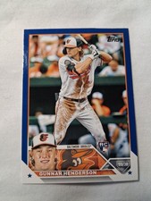 2023 TOPPS SP GUNNAR HENDERSON ROOKIE RC BLUE BORDER PARALLEL ORIOLES  