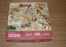 Cats, Cats, Cats, Cats, Cats! SPRINGBOK 1000 Piece Jigsaw Puzzle 24x30" NEW
