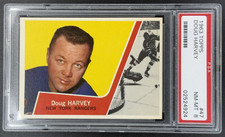 Topps 1963 Hockey Doug Harvey PSA 8 #47