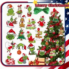 32 Piece Merry Christmas Grinch Ornaments Tree Hanging Decoration Figure Pendant