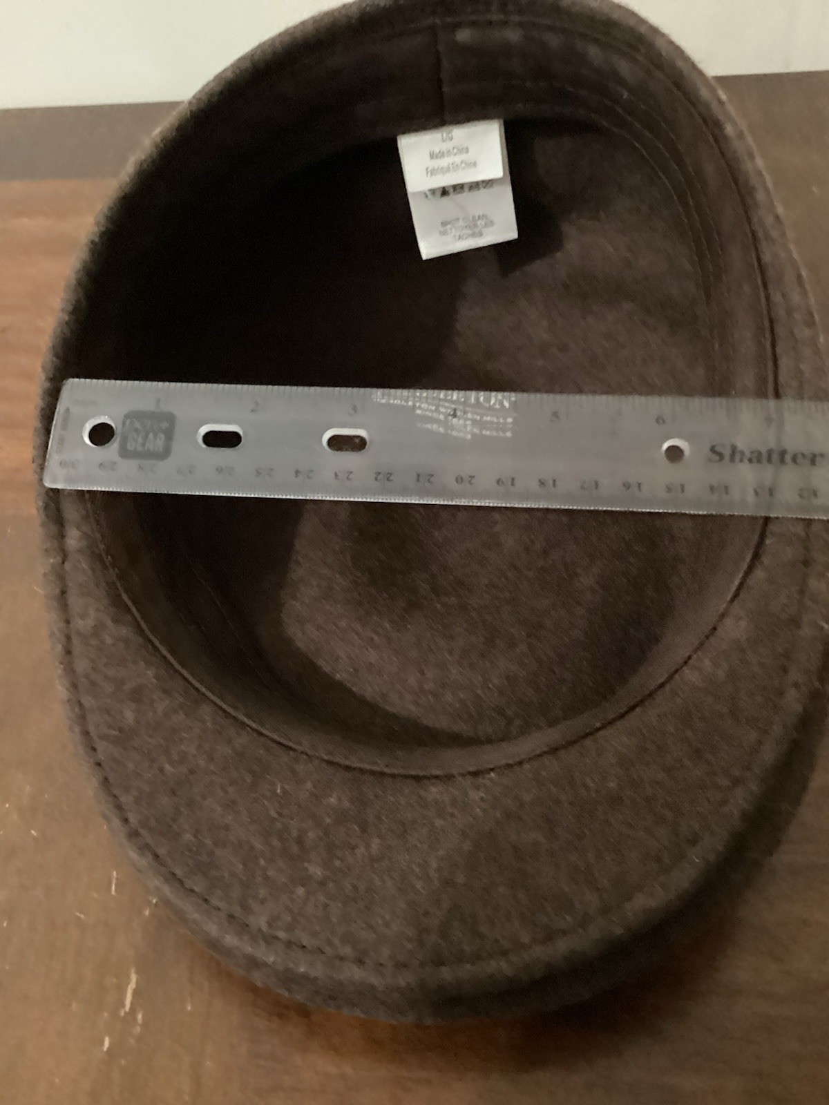 Pendleton Brown Solid Flat Cap Men's Size L - image 9