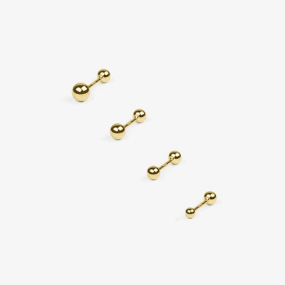 14 Karat massiver Gold Kugel Ohrstecker, zierlicher Schraubverschluss, Lappen Knorpel Helix, einzeln