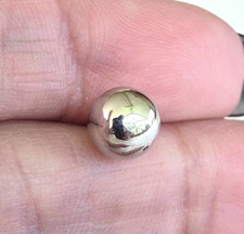 Vintage Silver Tone Sphere Ball Lapel Tie Pin 5/16"