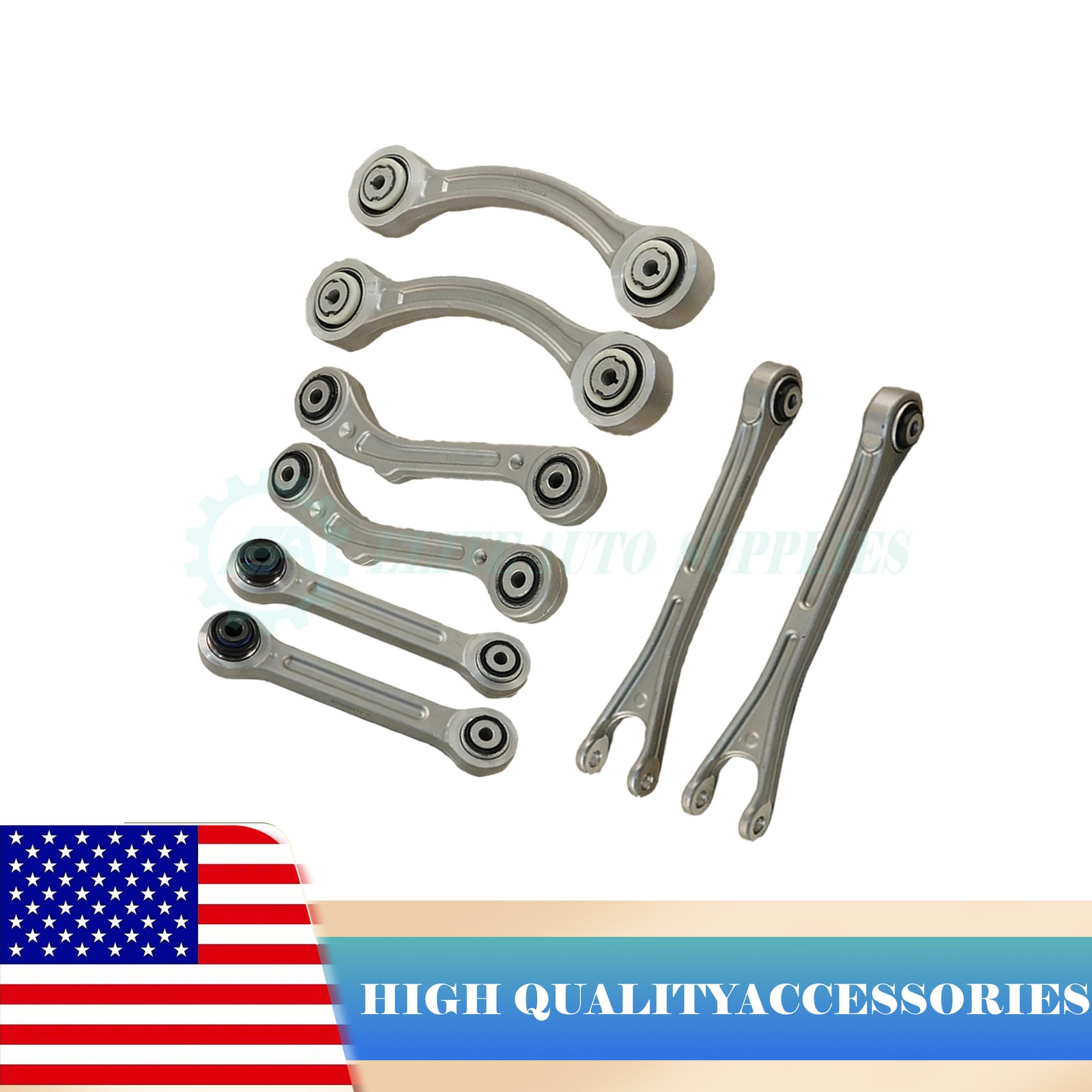 NEW 8PCS Rear Suspension Control Arm Set Fit Maserati Ghibli Quattroporte 14-16