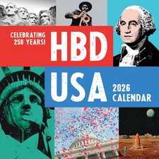 TF Publishing, Happy Birthday USA 2026 Wall Calendar, 12'' X 12'', 12-Month Cal