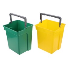2 Pcs Clean Car Trash Can Plastic Buckets with Handle Cleaning Supply Supplies