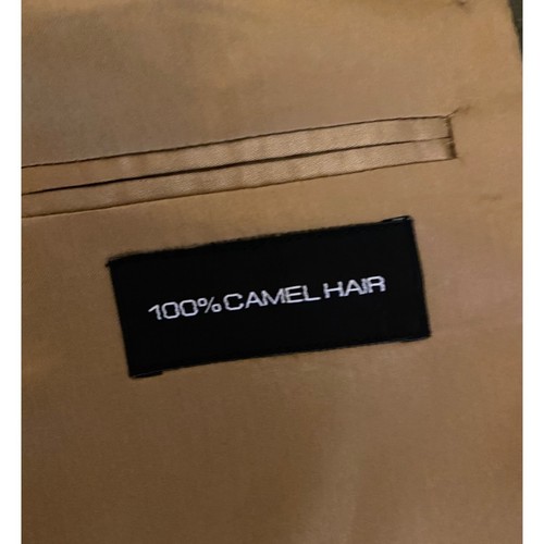 Abrigo deportivo Bill Blass 100 % pelo camel para hombre 44R musgo chaqueta blazer de dos botones - Imagen 3 de 15