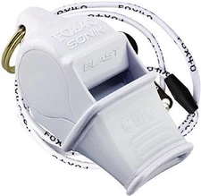 Fox 40 Sonik Blast CMG Pealess Safety Whistle, 120+ dB, White - 9203-0708