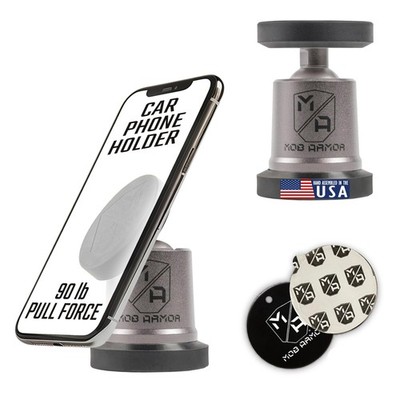 Mob Armor MobNetic Maxx Magnetic Car Phone Mount Aluminum 360° Rotation Gunmetal