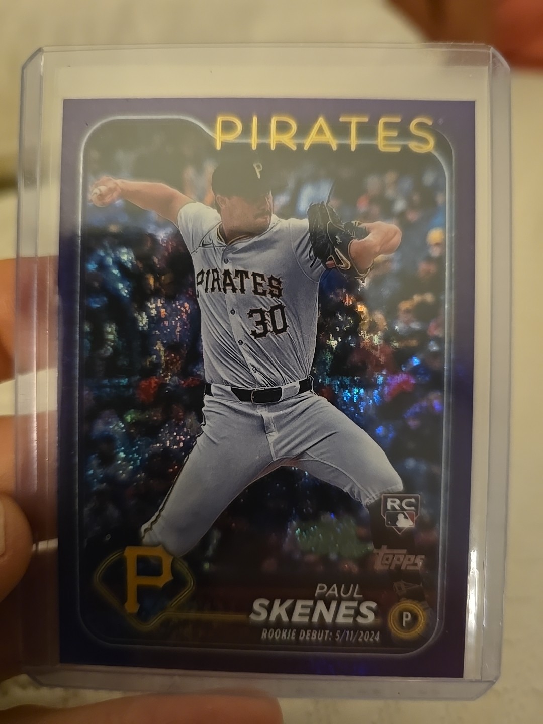 2024 Topps Update Series -  Paul Skenes #US288 Purple Holo Foilboard /799 (RC)