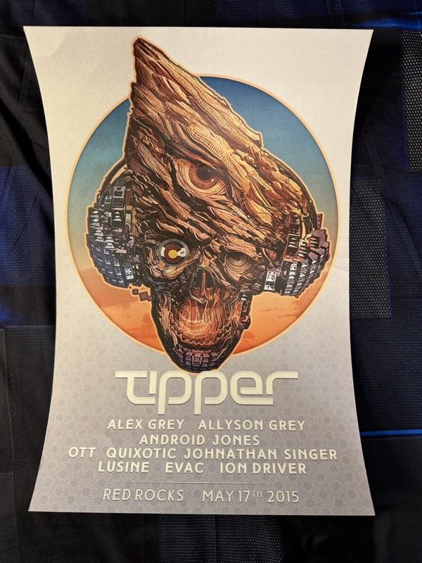 Tipper Android Jones Red Rocks Event Poster 2015 Limited Edition Rare And Dope!