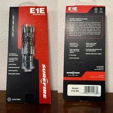 Very Rare Vintage Surefire E1e Black New in Package Worldwide Shipping