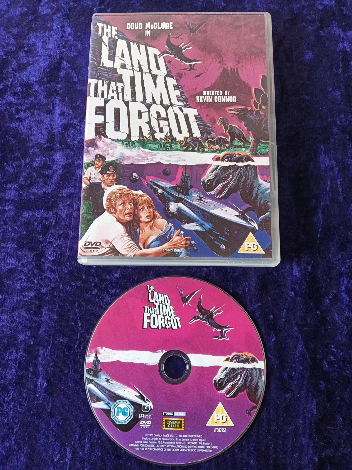 DVD THE LAND THAT TIME FORGOT DOUG MCCLURE SUSAN PENHALIGON KEVIN CONNOR UK R2