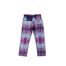 Gymshark Elevate High Rise Crop Leggings Bright Purple Blue Streaks Size Small