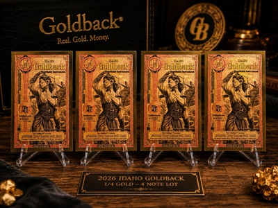 #ad 2026 Idaho Alpha Series 1 4 Goldbacks 4 Note Lot Uncirculated $19.99