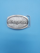 Vintage Snap-On Belt Buckle SPP-509 Chrome on Solid Brass Made in USA BTS