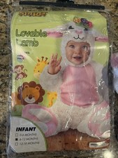 Spirit Halloween Lovable Lamb Infant Costume Baby White Sheep arc 6-12 Months