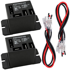 2PCS Power Relay DC12V Coil, 30A SPDT 1NO 1NC with Flange Mounting and 10 Quick