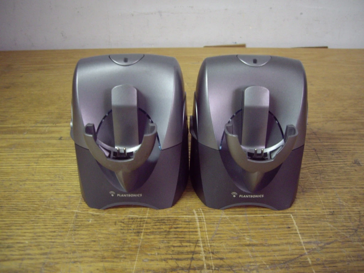 Lot of 2 Plantronics CS361N Wireless Headset Charging Base Station