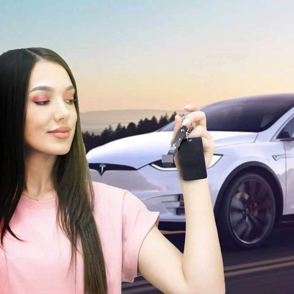 Tesla Key Card Holder for Tesla Model Y 3 X S Silicone Protector Cover Key Chain - Imagem 4 de 4