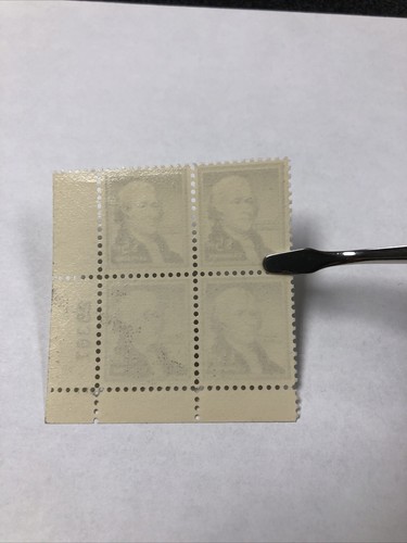 US 1053 Hamilton $5 Plate Block Of 4 Very Fine Mint Never Hinged - Picture 4 of 4